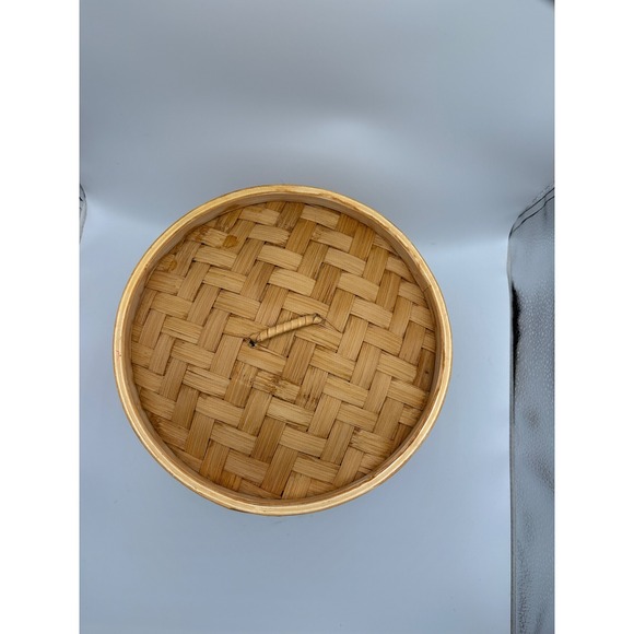 8" Bamboo Steamer Basket 2-Tier with Lid Asian Cooking Dumpling Bao - Picture 4 of 10